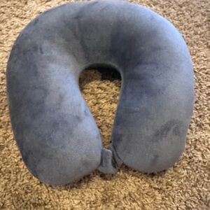Plush Gray Neck Pillow